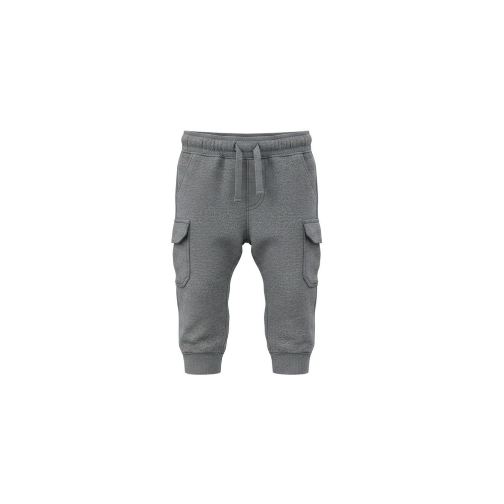 OshKosh B'gosh Cargo Joggers Baby Boys 9-12M Gray Fleece Lined Pants
